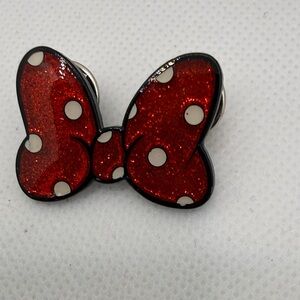 Red Polka Dot Minnie Mouse Bow Pin